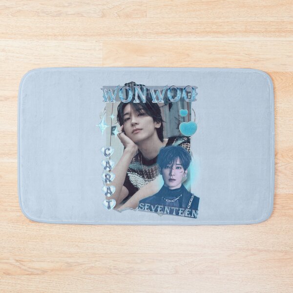 Item preview, Seventeen Blue Wonwoo Members Y2K Preppy Collage Design designed and sold by HELL0WBELLO.