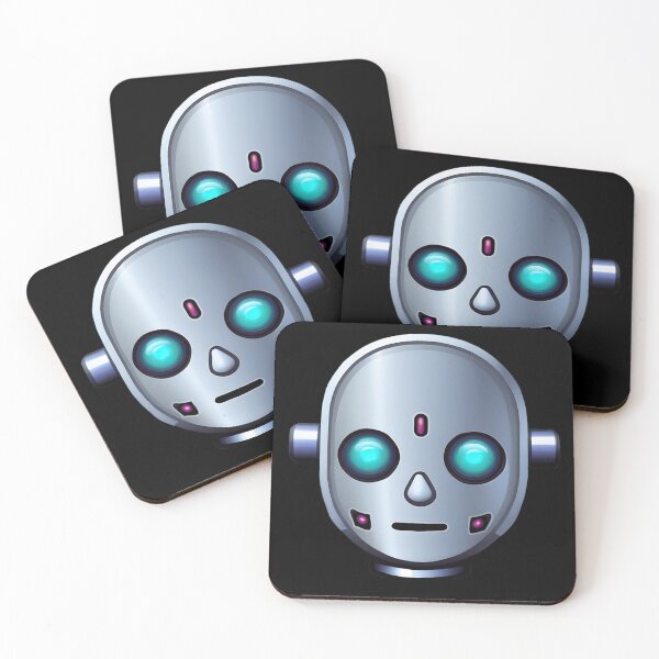 Item preview, Futuristic Robot Face with Glowing Eyes designed and sold by artwaves.