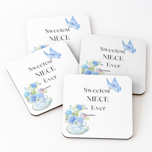 Item preview, Sweetest NIECE Ever 6 - pastel flowers, butterfly,  coffee mug, bird designed and sold by AlinaSCorner.