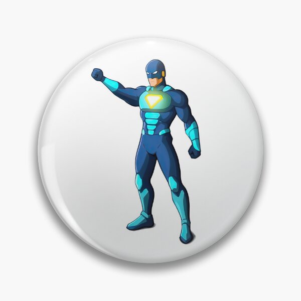 Item preview, Superhero Pose with Glowing Emblem on Chest designed and sold by artwaves.