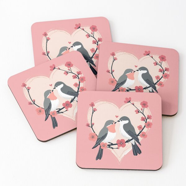 Item preview, valentine lovebirds art designed and sold by VibeTCreations.