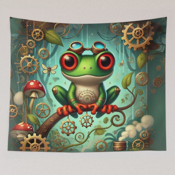 Item preview, Steampunk Red-Eyed Tree Frog designed and sold by Sillytoe.