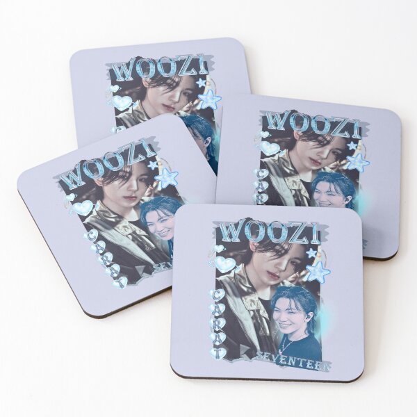 Item preview, Seventeen Blue Woozi Members Y2K Preppy Collage Design designed and sold by HELL0WBELLO.