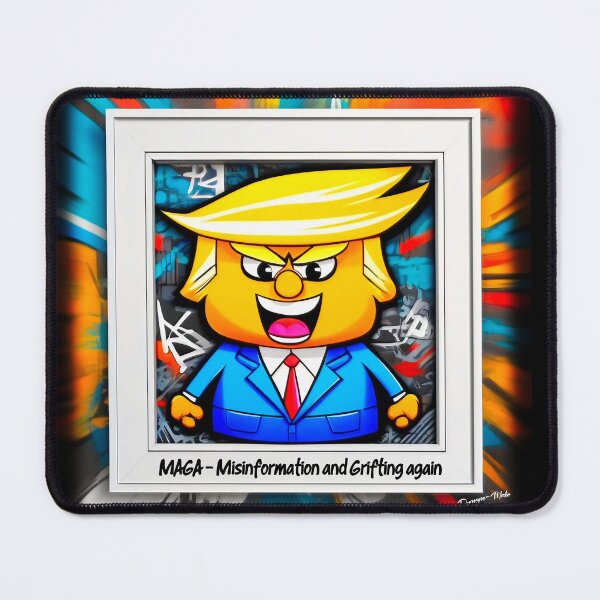 Item preview, USA Political Satire Trump MAGA Graffiti designed and sold by Drone-tees.