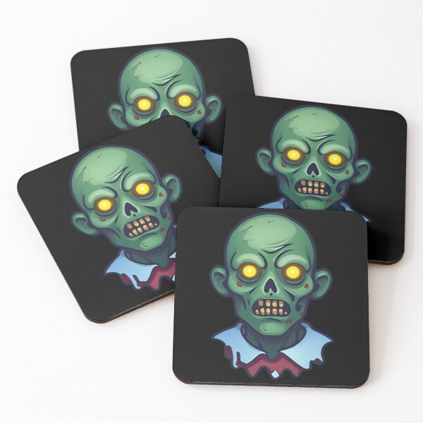 Item preview, Cartoon Zombie with Glowing Eyes and Bloody Collar designed and sold by artwaves.