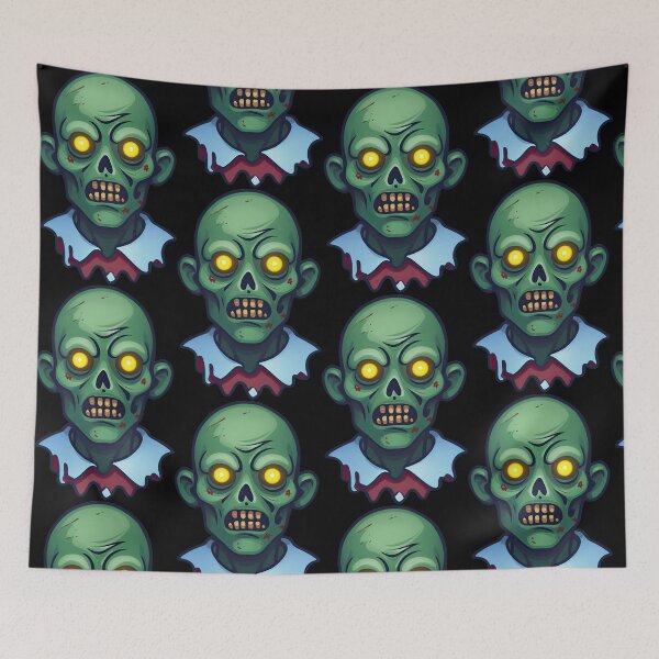 Item preview, Cartoon Zombie with Glowing Eyes and Bloody Collar designed and sold by artwaves.