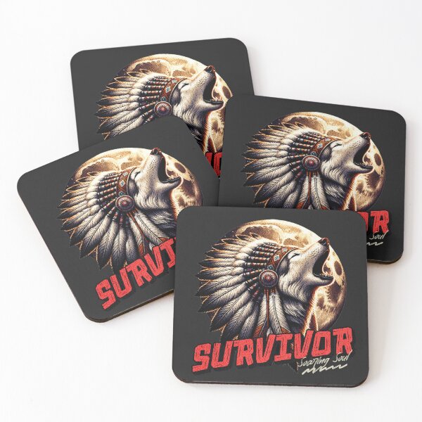 Item preview, Survivor, Wolf and Moon  designed and sold by Mariana Piana.