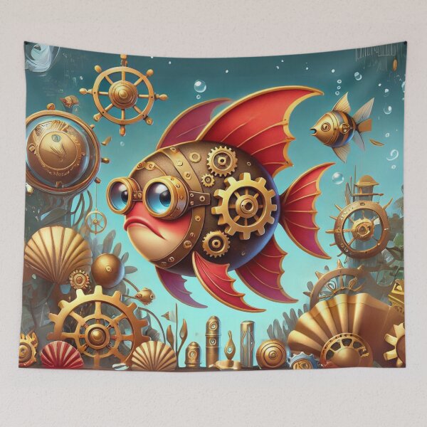 Item preview, Steampunk Red-Lipped Batfish designed and sold by Sillytoe.