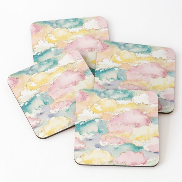Item preview, Cute Clouds Watercolour in Pastel Colours designed and sold by SamJanner.