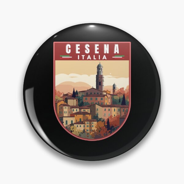 Artikelvorschau, Cesena in der Emilia-Romagna Italien Retro-Reisekunst-Emblem entworfen und verkauft von MaateoDesign.