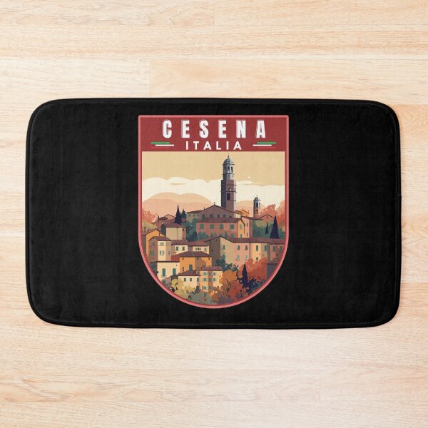 Artikelvorschau, Cesena in der Emilia-Romagna Italien Retro-Reisekunst-Emblem entworfen und verkauft von MaateoDesign.