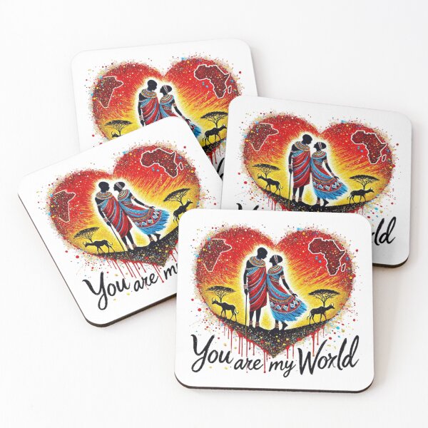 Item preview, YOU are MY WORLD! Tribal Art Valentine  designed and sold by Shs-Kenya.