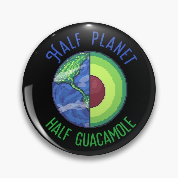 Item preview, Copia de Copia de half planet half guacamole avocado planet earth pixel art designed and sold by ZerpaGiovanna.