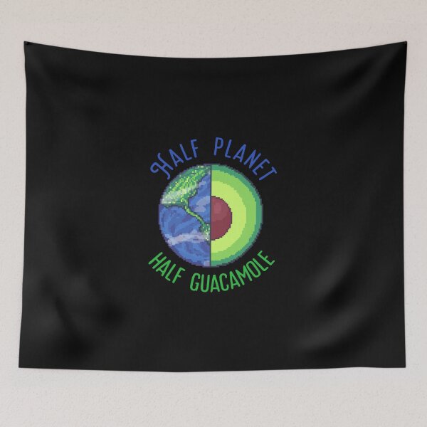 Item preview, Copia de Copia de half planet half guacamole avocado planet earth pixel art designed and sold by ZerpaGiovanna.