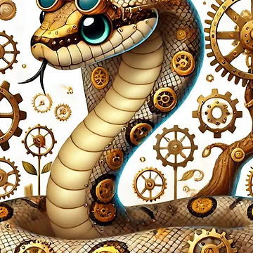 Vorschaubild zum Design Steampunk Netzpython von Sillytoe