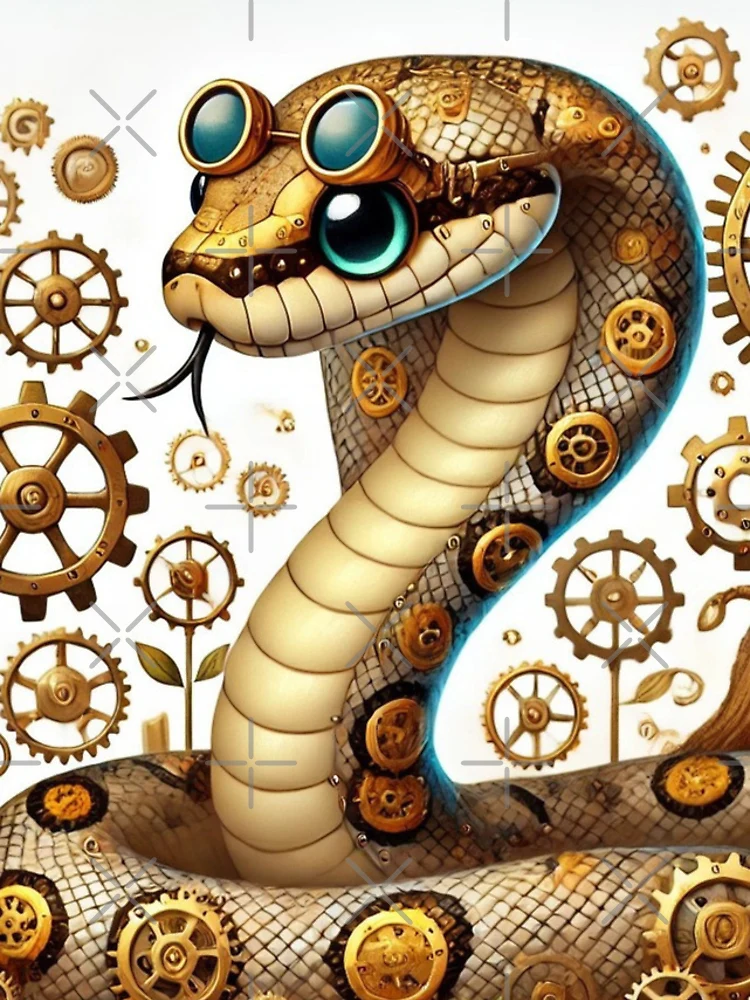 Thumbnail 4 of 4, Samsung Galaxy Phone Case, Steampunk Reticulated Python designed and sold by Sillytoe.