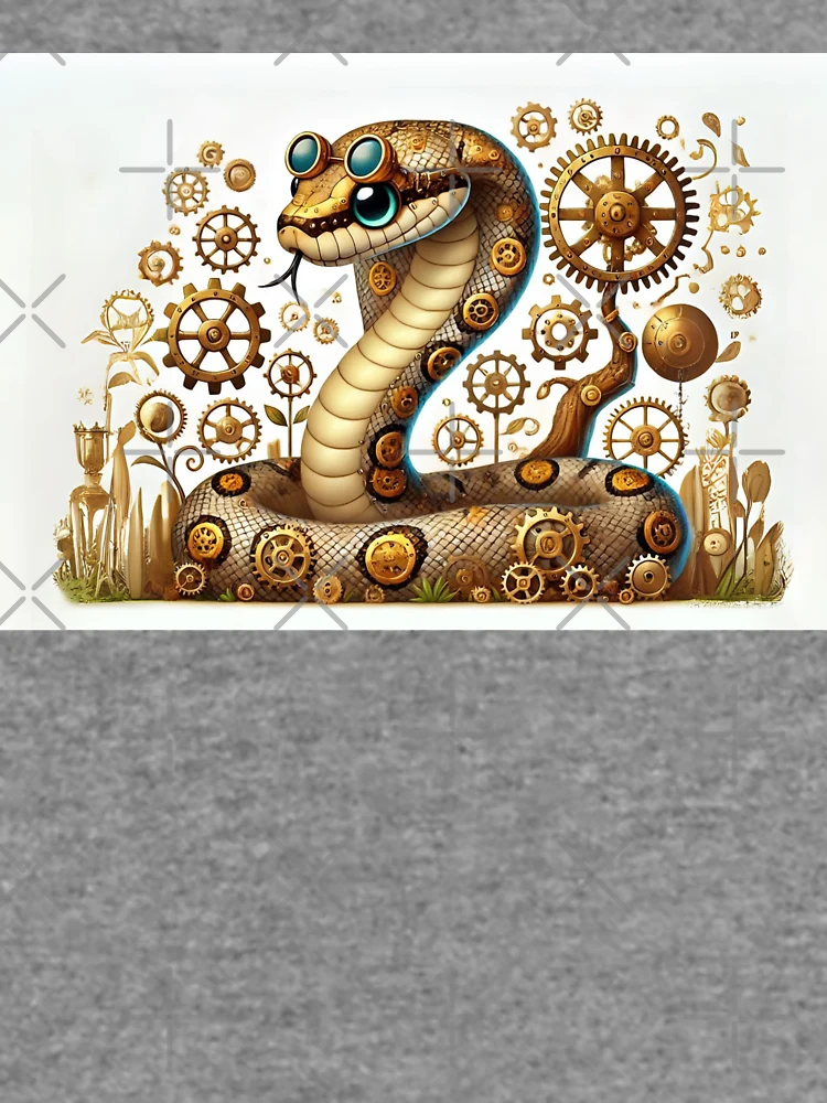 Thumbnail 6 of 6, Lightweight Sweatshirt, Steampunk Reticulated Python designed and sold by Sillytoe.