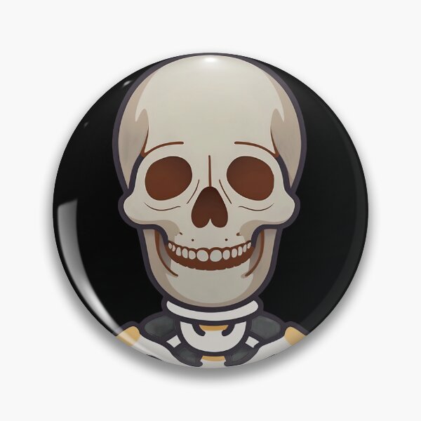 Item preview, Cartoon Illustration of Human Skull with Neck Vertebrae designed and sold by artwaves.
