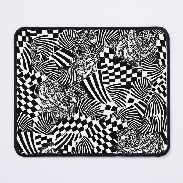 Item preview, Black and white geometric cashmere paisley designed and sold by boriskrance.