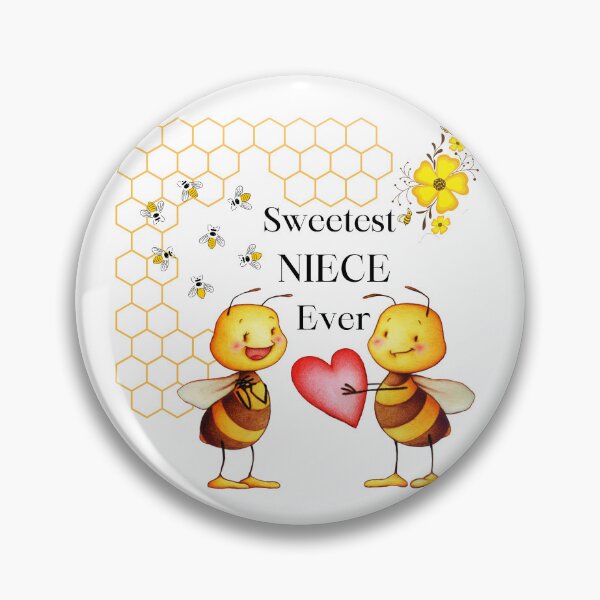 Item preview, Sweetest NIECE Ever 9 - bees, honey and flowers, valentine's day  designed and sold by AlinaSCorner.