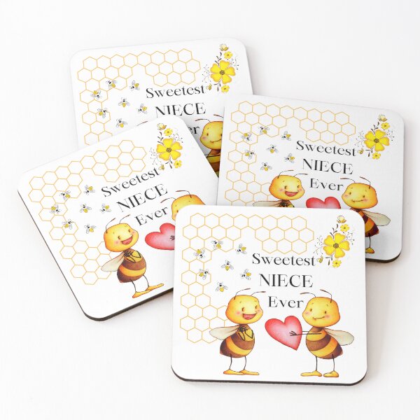 Item preview, Sweetest NIECE Ever 9 - bees, honey and flowers, valentine's day  designed and sold by AlinaSCorner.