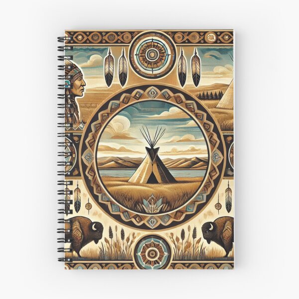 Aperçu de l'œuvre Motifs Lakota : le cerceau sacré et l'harmonie des prairies créée et vendue par Meta2Physical.
