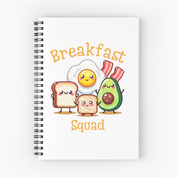 Item preview, avocado breakfast plate fried egg bacon bread toast kawaii breakfast squad designed and sold by ZerpaGiovanna.