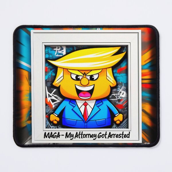 Item preview, USA Political Satire Trump MAGA Graffiti designed and sold by Drone-tees.