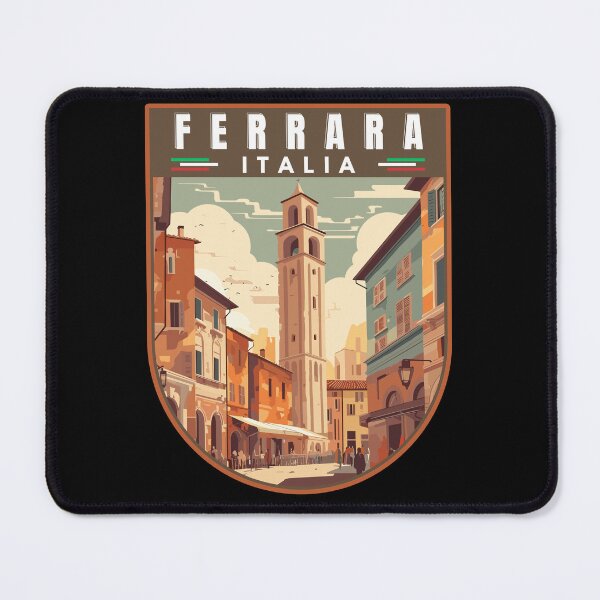 Item preview, Ferrara in Emilia-Romagna Italy Retro Travel Art Emblem designed and sold by MaateoDesign.