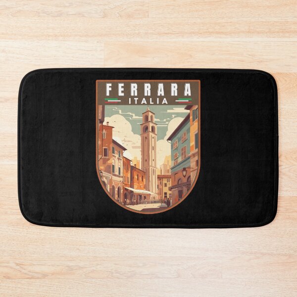 Item preview, Ferrara in Emilia-Romagna Italy Retro Travel Art Emblem designed and sold by MaateoDesign.