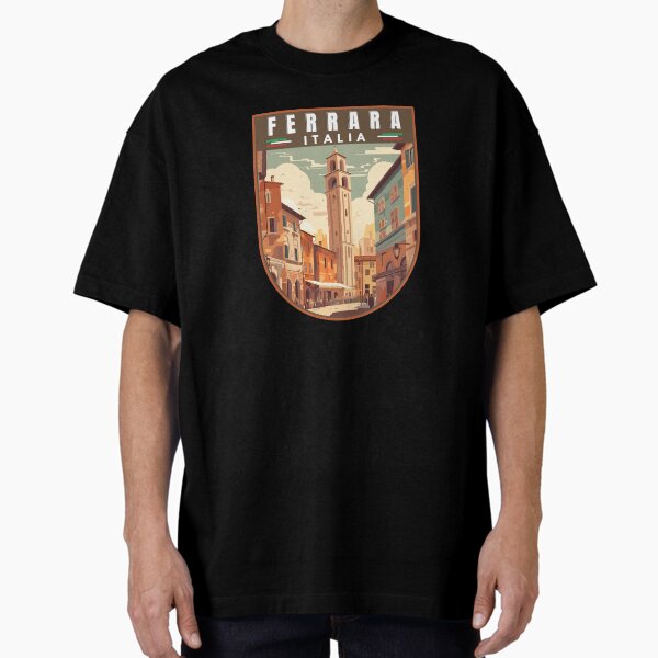 Item preview, Ferrara in Emilia-Romagna Italy Retro Travel Art Emblem designed and sold by MaateoDesign.