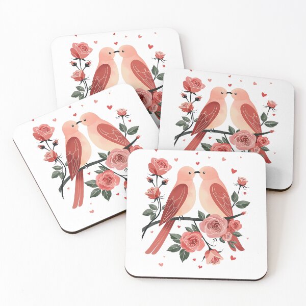 Item preview, Romantic valentine lovebird designs designed and sold by VibeTCreations.