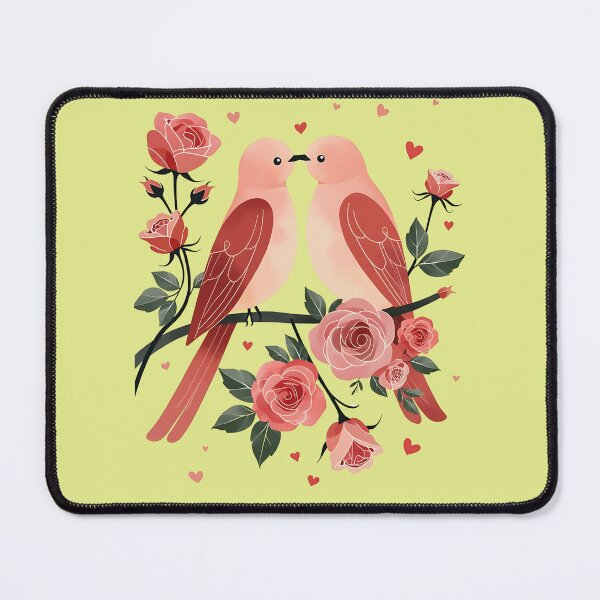 Item preview, Romantic valentine lovebird designs designed and sold by VibeTCreations.