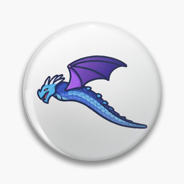 Artikelvorschau, Blauer Drache mit lila Flügeln auf Gradientenhintergrund entworfen und verkauft von artwaves.