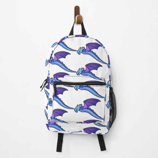 Item preview, Blue Dragon with Purple Wings on Solid Background designed and sold by artwaves.