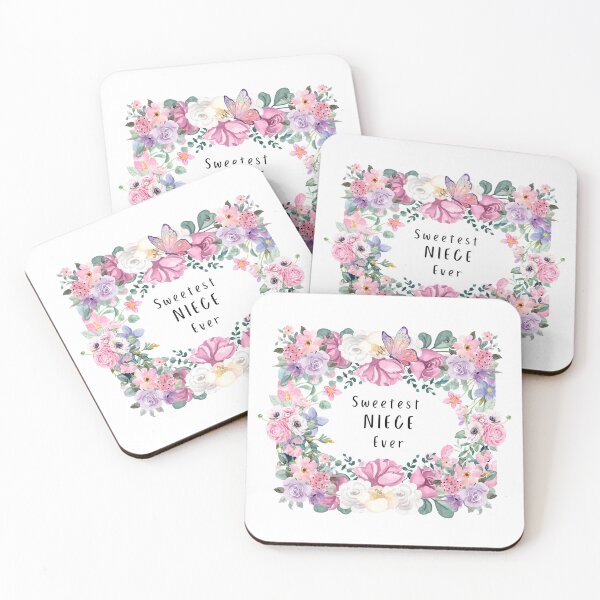 Item preview, Sweetest NIECE Ever 10 - pastel flowers and butterfly  designed and sold by AlinaSCorner.