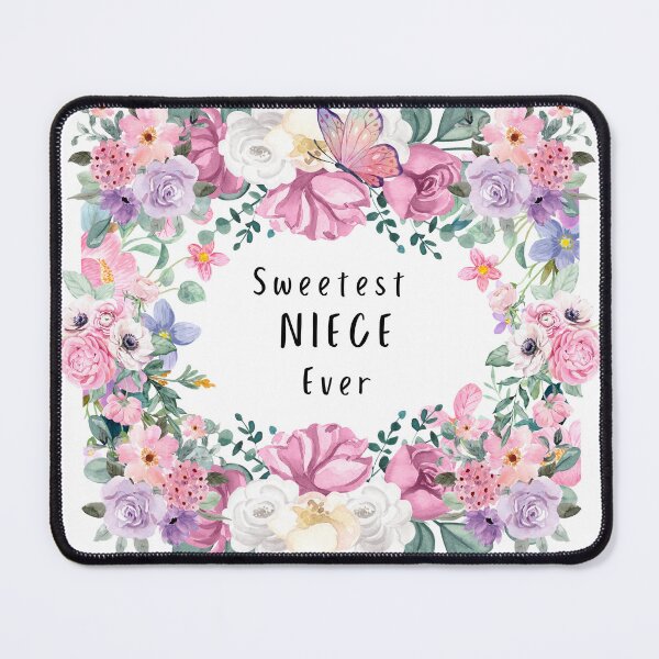Item preview, Sweetest NIECE Ever 10 - pastel flowers and butterfly  designed and sold by AlinaSCorner.