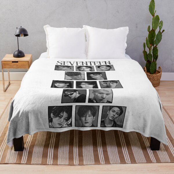 Item preview, Seventeen Group Members Y2K Preppy Black and White Collage Design designed and sold by HELL0WBELLO.