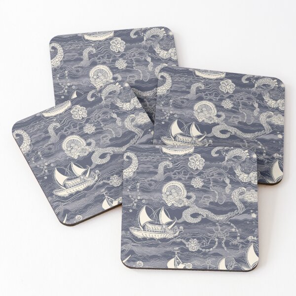 Item preview, Vintage Sea Creatures Ocean Voyage designed and sold by darkskydelights.