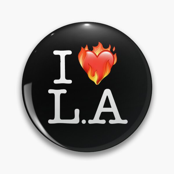 Item preview, I Love LA (Fire Heart) designed and sold by WeSellMerch.