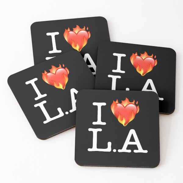 Item preview, I Love LA (Fire Heart) designed and sold by WeSellMerch.