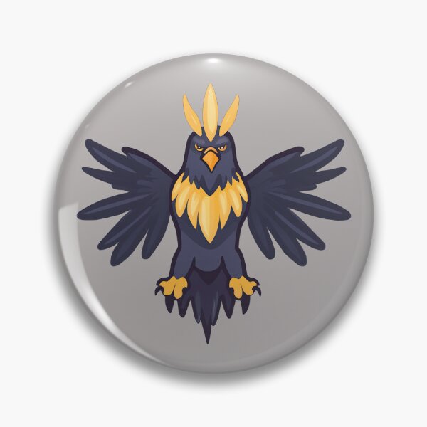 Aperçu de l'œuvre Oiseau stylisé avec plumage jaune et noir créée et vendue par artwaves.
