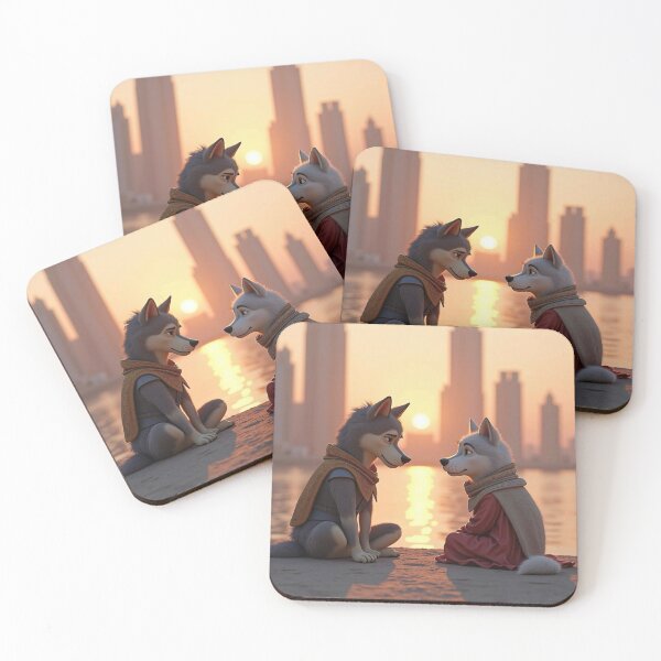 Item preview, Comic book wolves at sunset designed and sold by PhilDreams.