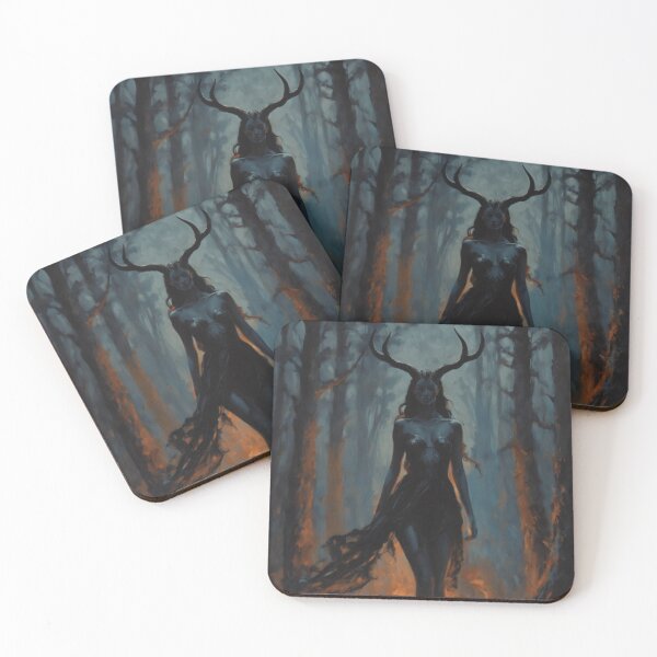 Item preview, Lilith Horned Goddess Walking Through Fire - Empowerment Goddess by Hecates Daughter Art designed and sold by Arwen-Art.