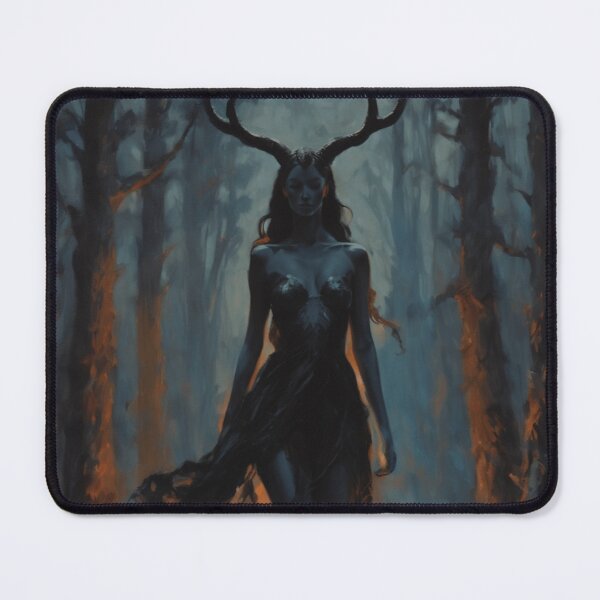 Item preview, Lilith Horned Goddess Walking Through Fire - Empowerment Goddess by Hecates Daughter Art designed and sold by Arwen-Art.