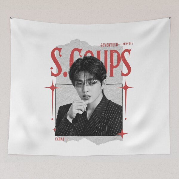 Item preview, Seventeen Black and Red S Coups Group Members Y2K Preppy Collage Design designed and sold by HELL0WBELLO.