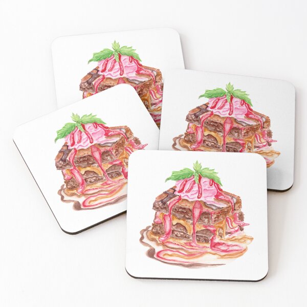Item preview, Watercolor Fudge Brownie Sundae designed and sold by daphsam.