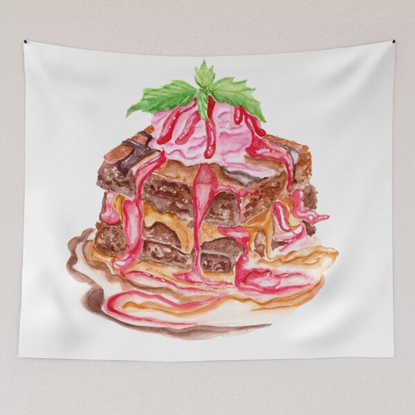 Artikelvorschau, Aquarell Fudge Brownie Eisbecher entworfen und verkauft von daphsam.