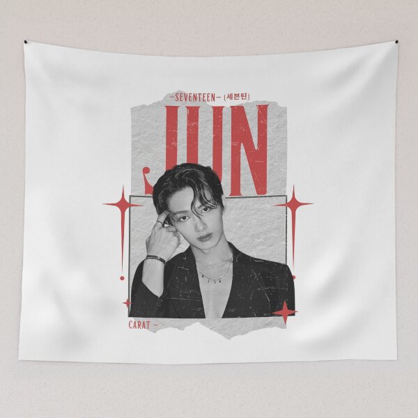 Item preview, Seventeen Black and Red Jun Group Members Y2K Preppy Collage Design designed and sold by HELL0WBELLO.
