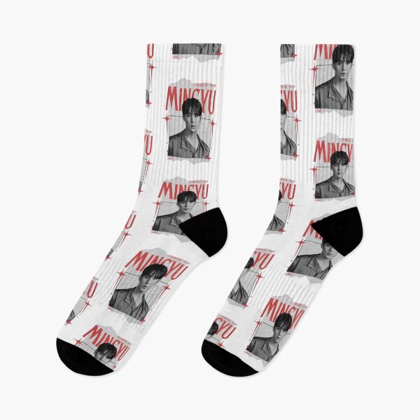 Item preview, Seventeen Black and Red Mingyu Group Members Y2K Preppy Collage Design designed and sold by HELL0WBELLO.
